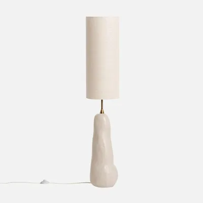 Produktbild von sweeek - Stehlampe aus Keramik und Stoff Ø27cm - Taupe