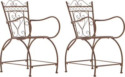 Produktbild von CLP 2er Set Stühle Sheela handgefertigt mit antiker Patina antik braun