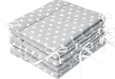 Produktbild von Amilian Bettumrandung Babybett Baby Kinder Nestchen Kantenschutz Bettnestchen Kopfumrandung für Laufstall Bettausstattung Bettschlange 360 cm