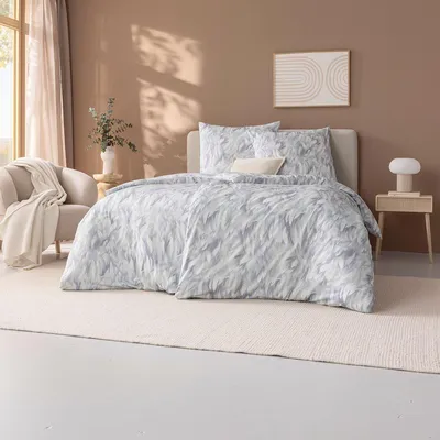 Produktbild von Estella Mako Interlock Jersey Bettwäsche Rena eisblau 155x220 cm + 80x80 cm