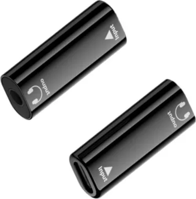 Immagine prodotto di INF Adattatore 3.5mm femmina a USB-C femmina con DAC digitale 16bit 48KHz 2 pezzi Nero