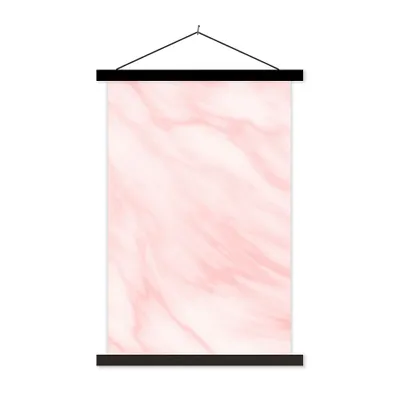 Produktbild von MuchoWow® Textilposter Marmor - Rosa - Weiß - Luxus - Marmoroptik 40x60 cm mit schwarzem Rahmen - Wanddekorationen