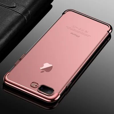Produktbild von Handy Hülle Schutz Case für Apple iPhone 7 / 8 Plus Durchsichtig Transparent Rose Pink