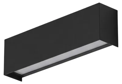 Produktbild von Wandleuchte Metall E14 26 cm breit Up Down Schwarz länglich Wandlampe