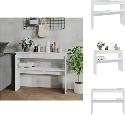 Produktbild von vidaXL Konsolentisch Hochglanz-Weiß 102x30x80 cm Holzwerkstoff -  Beistelltische