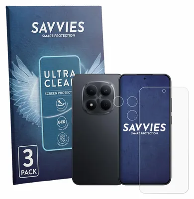Produktbild von 6x Für Xiaomi Redmi Note 15 Pro 5G (Display+Kamera) Schutzfolie Savvies Displayschutz Display Schutz Folie Klar Transparent
