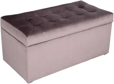 Obrázek produktu pro Čalouněný taburet, 45x90 cm, barva lila - měkký sedák, skládací s úložným prostorem (105 l), vydrží zatížení až 100 kg