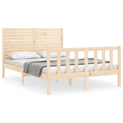 Image de vidaXL Lit en pin massif sans matelas 140x200 cm