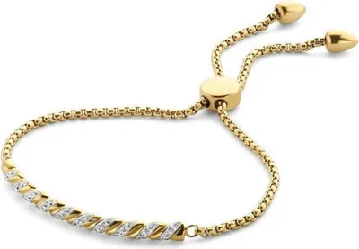 Image de Victoria Bracelet doré avec pierres blanches