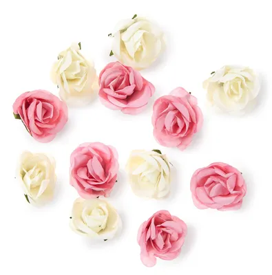 Immagine prodotto di Rose di carta color crema-salmone, 12 pezzi