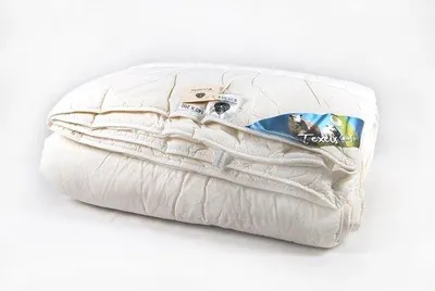 Image de Couette en laine Unyqoos® pour les 4 saisons – 100% laine de mouton Texel pure, housse en coton, été 250 g/m² + automne 400 g/m², avec boutons-pression, 140 x 200 cm, blanche