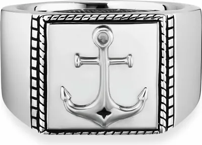 Immagine prodotto di anello cai in argento 925/- rodiato ad ancora