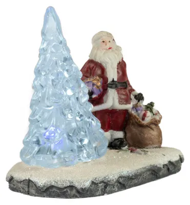 Image de Décoration de Noël LED, Père Noël avec arbre de Noël