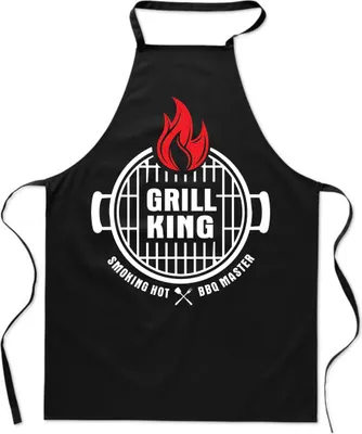 Immagine prodotto di Grembiule da cucina nero da uomo GRILL KING SMOKING BBQ MASTER