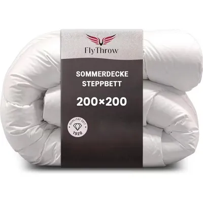 Produktbild von Leichte Sommerdecke & Bettdecke 180x200cm – Atmungsaktive Steppdecke, Ultra Weich & Flauschig, Kühlend, Waschbar 60°C
