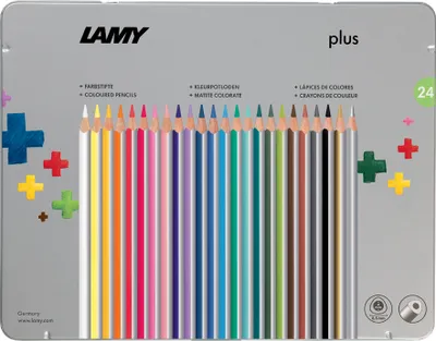 Immagine prodotto di LAMY 1222010 Matite colorate triangolari LAMY plus, 24 astuccio in metallo
