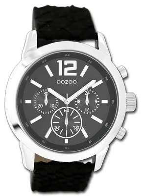 Imagen del producto de Oozoo Damenuhr: Reloj de pulsera para mujer, correa de cuero negra, movimiento de cuarzo, esfera analógica, modelo D3UOC6184A