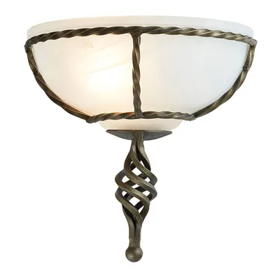 Zdjęcie produktu dla Kinkiet dekoracyjny Pembroke czarno-złoty 1xE27x60W metal wym:26x26x13cm IP20 Elstead
