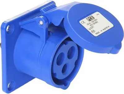 Produktbild von CEE Anbausteckdose Turbo Twist gerade 230V 16A IP44 PCE 313-6TT