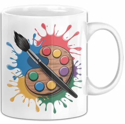 Produktbild von Künstler Tasse Geschenkidee für Kreative Maler (Weiß)