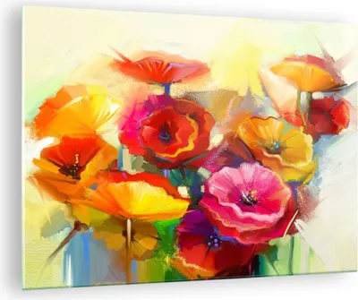 Produktbild von Bilder auf glas - Blumen Frühling Flora Garten - 70x50cm - Glasbilder - Wandbilder - Kunstdruck - zum Aufhängen bereit - Wanddekoration aus Glas - Glas Bilder - Wandbild auf Glas - GAA70x50-2877