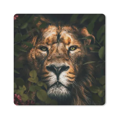 Produktbild von MuchoWow® Mauspad Mousepad Löwe - Tiere - Dschungel 20x20 cm - Mousepads - Maus Mat - Pad - Mausunterlage - Desk Mat - Bureauartikeln