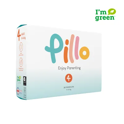 Productafbeelding van Pillo Luiers 4 – Pak van 38 luiers - Maat 4 – Maxi (9-8 14) – Baby Luiers
