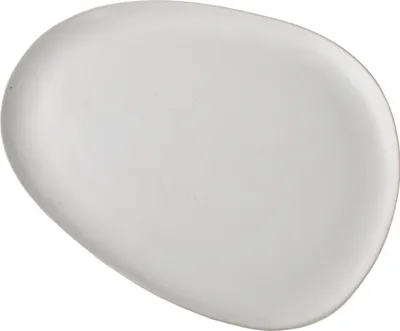 Produktbild von Servierplatte Porzellan Basic Nature BASIC NATURE 32 x 26 x 2,5 cm Mattweiß 1 Stück