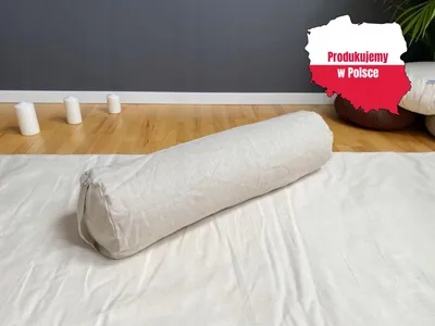 Produktbild von Eliks Yogabolster 70x20cm Leinenbezug Natur