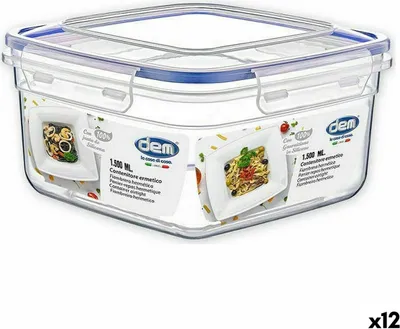 Obrázek produktu pro Hermetická krabička na oběd Dem 1,5 l 18 x 18 x 10 cm (12 kusů)
