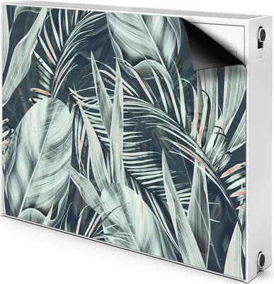 Produktbild von Magnet Heizung Verkleidung Abdeckung Heizung Heizkörperabdeckung 110x60 cm  - Exotische Blätter
