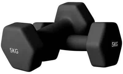 Immagine prodotto di Set 2 Manubri Palestra 5 kg Pesi esagonali per Allenamento Nero