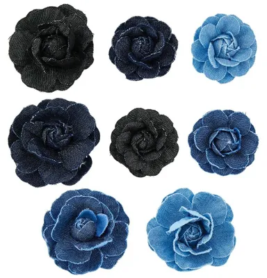 Image de Solidchoice - 16 pièces de motifs floraux en nylon pour la décoration de vêtements - Décorations disponibles en 4 couleurs