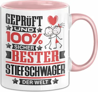 Produktbild von Stiefschwager Geschenk Lustiger Spruch für Stiefschwager Geschenkidee Bester Stiefschwager Der Welt (Rosa)