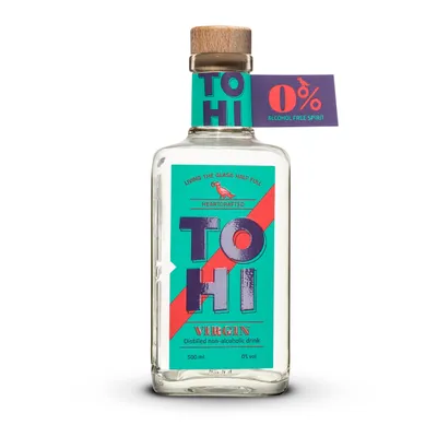 Produktbild von TOHI Virgin Gin - 0 % | Alkoholfrei | Der prämierte Gin aus Estland | Ohne Zucker | 500ml