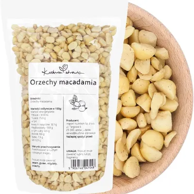 Produktbild von Macadamia Hälften 500 g Geschälte Nüsse Snack Backen Müsli Dessert