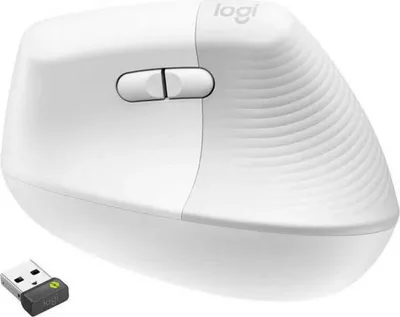 Produktbild von Logitech Lift for Business - Vertikale Maus - ergonomisch - 6 Tasten - kabellos - Bluetooth, 2.4 GHz - Logitech Logi Bolt USB-Receiver - Off-White