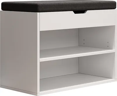 Immagine prodotto di Panca scarpiera da ingresso Vicco Titus Bianco 60 x 45 cm con ripiano, Model 40245