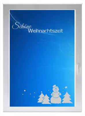 Produktbild von INDIGOS UG - Schöne Weihnachtszeit - Farbe: silberfein satiniert - 116x41 cm - Sichtschutzfolie - Fensterfolie - Glasdekorfolie - für die Küche, Bad ans Fenster