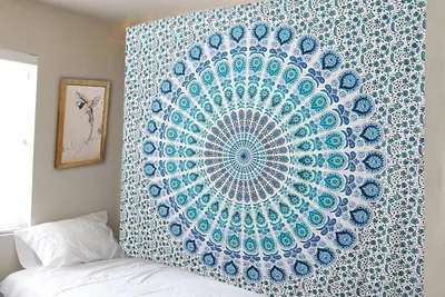 Obrázok produktu pre Mandala, gobelín, boho štýl, dekorácia na stenu, 213 x 228 cm