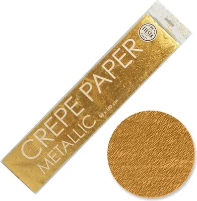 Produktbild von Bastelkrepp Gold Metallic 50x150 cm