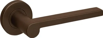 Immagine prodotto di Maniglia per porta Lavuzo Caserta in bronzo con rosetta tonda - per set