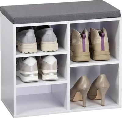Produktbild von KESPER Schuhschrank mit Sitzkissen, weiß, klein