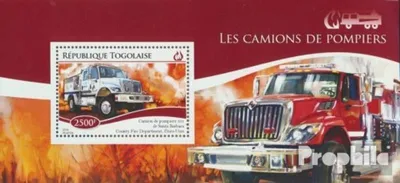 Produktbild von Briefmarken Togo 2014 Mi Block 1108 (kompl. Ausgabe) postfrisch Feuerwehrfahrzeuge