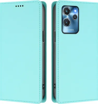 Immagine prodotto di Custodia in pelle per Oukitel C32 / C32 Pro, custodia a libro magnetica in Finto cuoio con supporto, verde menta