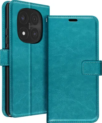 Image de Mayaxess, étui portefeuille pour Redmi Note 14 Pro et Pro Plus avec dragonne, turquoise