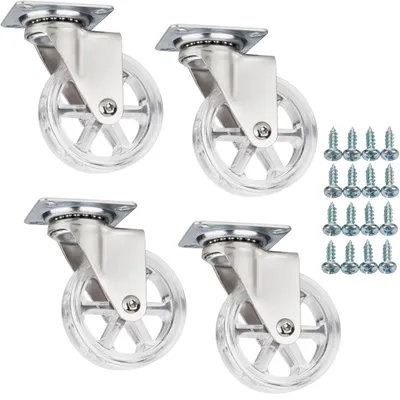 Produktbild von SOTECH Möbelrolle RAPID Ø 75 mm transparent – ohne Bremse (4 Stück)