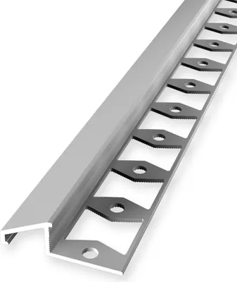 Produktbild von Rampenprofil Anpassungsprofil 10 x 16 x 2500 mm Ausgleichsprofil Einfasshöhe 10 mm Aluminium Geschlossen Gestanzt Silber Küberit