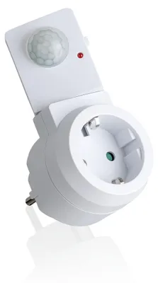 Bewegungsmelder Zwischenstecker mit Schalter 120° 9m LED Steckdose Sensor SEBSON