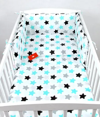 Produktbild von BABYLUX Bettumrandung NESTCHEN mit Kopfschutz 210 x 30 cm 98. Sterne